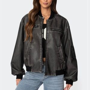 Edikted faux leather jacket